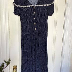 [VINTAGE] Blue polka dot dress